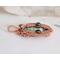 Freshwater Pearl, Blister Pearl and Malachite Copper Wire Wrapped Gemstone Pendant
