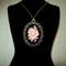 Victorian Cameo Pendant Necklace, Dusty Rose
