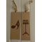 Tan paper with linen tecture design,  musical note and  wood looking music stand. Measurents: 2.25" W x 6:" L