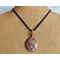 Coconut Jasper Copper Wire Wrapped Gemstone Pendant