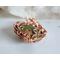 Unakite Copper Wire Wrapped Gemstone Heart Pendant