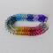 Handmade rainbow pride chainmaille bracelet in European 6 in 1 pattern of anodized aluminum by RainbowMaille in the USA