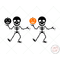 image of Halloween skeletons svg and clipart