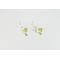 Tiny Chartreuse Fine Silver Earrings