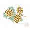 image of pinecones reusable stencil