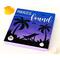 Paradise Found Sign, Sunset Theme with Tropical Palm Trees