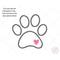 image of dog paw applique embroidery design