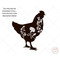 image of chicken flower reusable stencil
