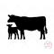 image of cow and calf reusable stencil