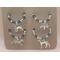 Golds and grays dog pack of 4 charms