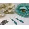 Handmade Turquoise Stone Oval Points Dangle Earrings
