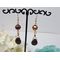 Handmade Purple Teardrop with Disco Ball Wire Wrap Dangle Earrings
