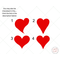 image of Valentine hearts reusable stencils