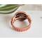 Copper Wire Wrapped Fire Agate Gemstone Ring