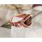 Copper Wire Wrapped Fire Agate Gemstone Ring