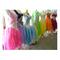 8 rainbow bridesmaids dresses. Blue, pink, red, green, yellow, purple, orange and all the colors. Various sizes all with lace up backs.