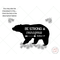 Bear Be Strong and Courageous SVG and Clipart
