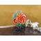 Hand-Painted Marigold Flowers Mini Candle Jar