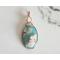 Plume Agate and Welo Opal, 14k Rose Gold-Filled Wire Wrapped Pendant