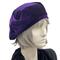 purple velvet beret hats for women vintage chic