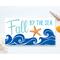 Fall By The Sea Autumn Sign, Coastal Waves and Starfish