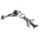 Silver airplane belly button ring