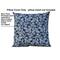 Black & White Floral Throw Pillow Cover back view with envelope opening