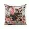 Pink Gray Black Floral Butterflies Pillow Cover front view