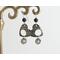 Silver Heart and Black Onyx Earrings