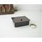 Tiny Hinge Lid Solid Copper Trinket Box with Black Onyx gemstone