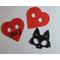 Heart one and two tone and fox safety keychain designs