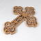 This beautiful handmade rustic fretwork cross is made from reclaimed hardwood flooring samples and adds a touch of rustic elegance to your home.