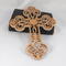 This beautiful handmade rustic fretwork cross is made from reclaimed hardwood flooring samples and adds a touch of rustic elegance to your home.