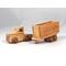 Handmade Wood Toy Tractor Trailer Truck from my Play Pal Collection, crafted using traditional woodworking techniques. Made from smooth-sanded wood, meticulously assembled, and finished with clear dewaxed shellac.
