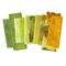 Itty bitty sampler pack of hand dyed quilting cotton in shades of olive and gold