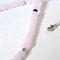 Pastel pink choker necklace, with black and silver crystal accents.