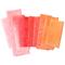 quilting cotton bundle, itty bitty scraps of hand dyed cotton in shades of peach and strawberry