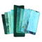 Blue and green small stash bundle for quilitng and crafting, hand dyed quilting cotton