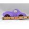 Wood Toy Car Handmade And Finished With Lavender Acrylic Paint and Amber Shellac Fat Fendered Coupe