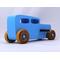 Handmade Wood Toy Car, Hot Rod Classic 1932 Sedan Painted with Baby Blue and Black Acrylic Paint