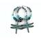 Dragonfly wine glass charms, Dragonfly earrings, Blue patina dragonflies with beaded hoops