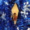 Handmade Wood Birdhouse Ornament Collectable Christmas Tree Ornament shapeed like a Christmas tree. Made from select-grade hardwoods, hand-sanded, and finished with a custom blend of oils and waxes using traditional woodworking tools.