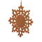 Rustic Snowflake Christmas Tree Ornament Handmade From Reclaimed Wood And Finished With Clear Shellac