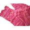 Variegated pink stripe sock with ruffled top