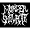 Mockup: image is a brutal font meshed together reading Murder She Wrote in the style of a Metal band logo.