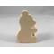 Handcrafted bear made from unfinished wood, created using traditional woodworking tools. Sanded and ready for painting, this free-standing bear can be stacked or used in pretend play with similar animals.