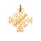 Handcrafted wooden Christmas tree ornament in rustic snowflake style, meticulously finished with clear shellac for a charming holiday touch, proudly made in the USA.