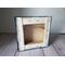 Photo of back of small square canvas