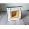 Photo of back of small square canvas