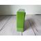Photo of sideview of small square canvas painted green
